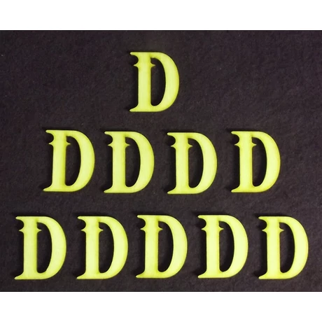 Betű "D" 25 mm magas, 3 mm vastag 1 db