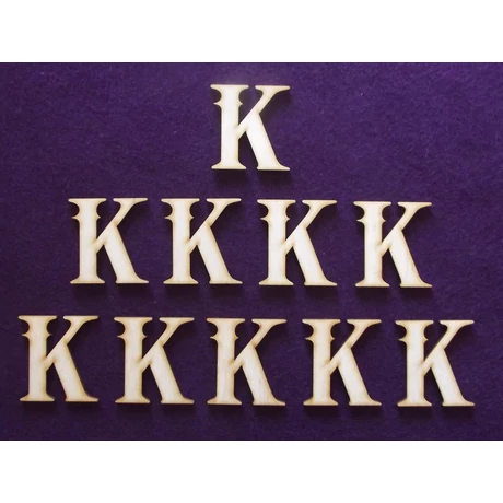 Betű "K" 15 mm magas, 3 mm vastag 1 db
