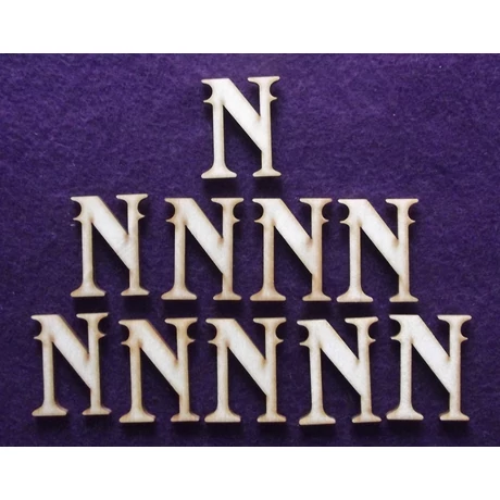 Betű "N" 15 mm magas, 3 mm vastag 1 db