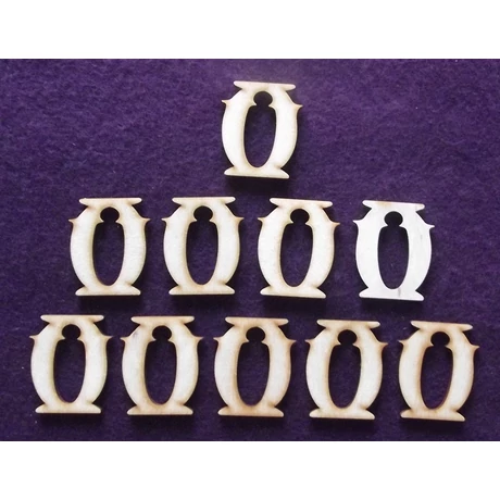Betű "O" 15 mm magas, 3 mm vastag 1 db