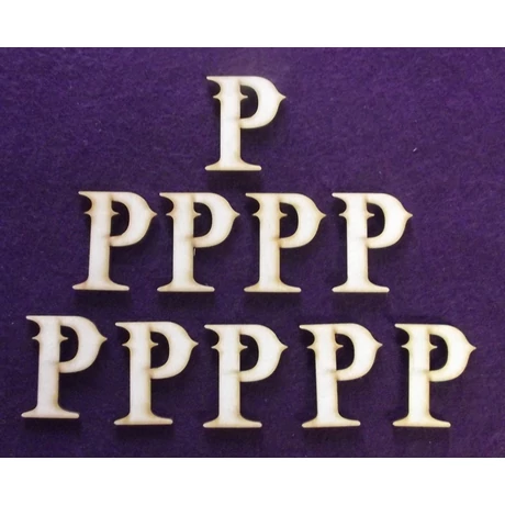 Betű "P" 25 mm magas, 3 mm vastag 1 db