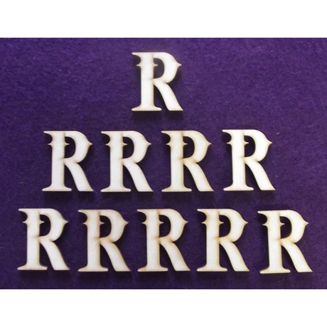 Betű "R" 15 mm magas, 3 mm vastag 1 db