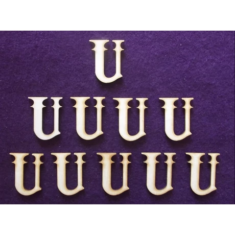 Betű "U" 25 mm magas, 3 mm vastag 1 db