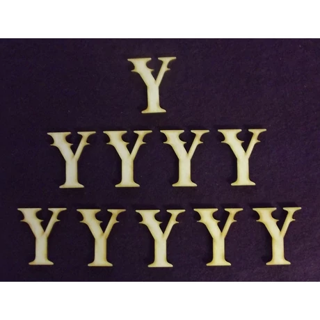 Betű "Y" 25 mm magas, 3 mm vastag 1 db