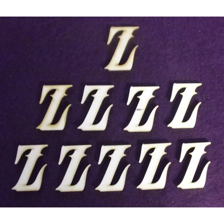 Betű "Z" 25 mm magas, 3 mm vastag 1 db