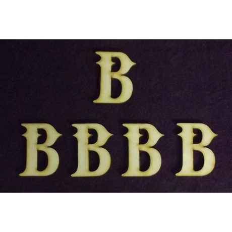 Betű "B" 45 mm magas, 3 mm vastag 1 db