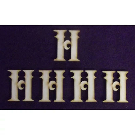 Betű "H" 45 mm magas, 3 mm vastag 1 db