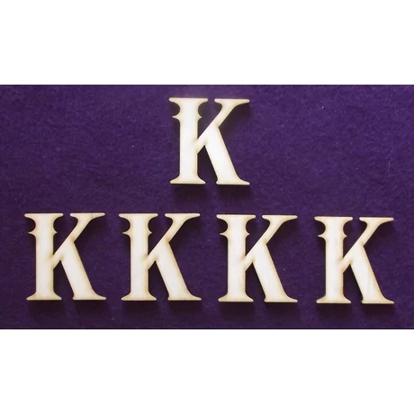 Betű "K" 45 mm magas, 3 mm vastag 1 db