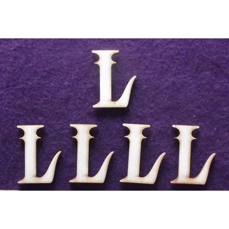 Betű "L" 45 mm magas, 3 mm vastag 1 db