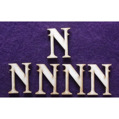 Betű "N" 45 mm magas, 3 mm vastag 1 db