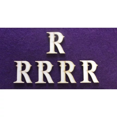 Betű "R" 45 mm magas, 3 mm vastag 1 db