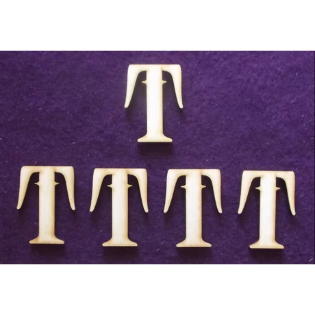 Betű "T" 45 mm magas, 3 mm vastag 1 db