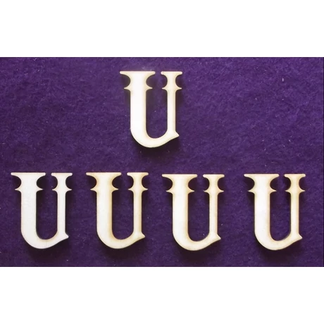 Betű "U" 45 mm magas, 3 mm vastag 1 db
