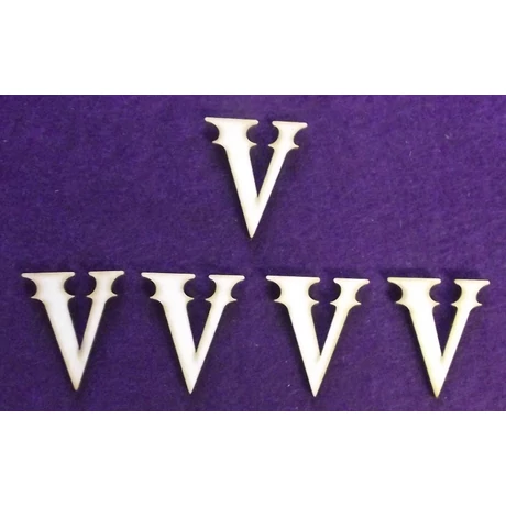 Betű "V" 45 mm magas, 3 mm vastag 1 db