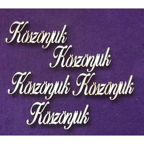 Köszönjük 90*40*3 mm 1 db