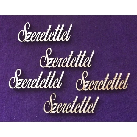 Szeretettel 30*84*3 mm 1 db