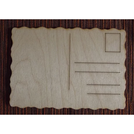 Képeslap formájú falap apró hullámos széllel 155*110*3 mm