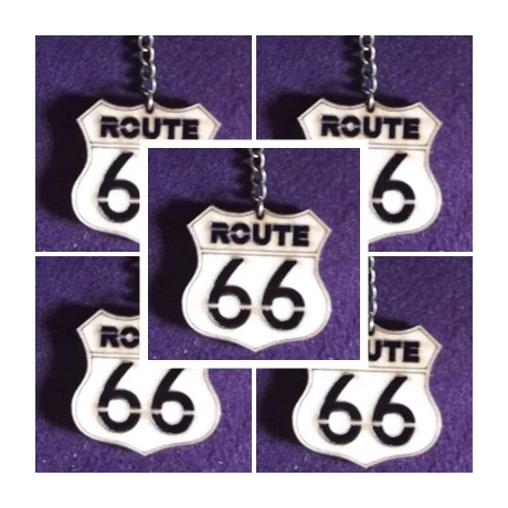 Kulcstartó ROUTE66 50*50*6 mm 1 db