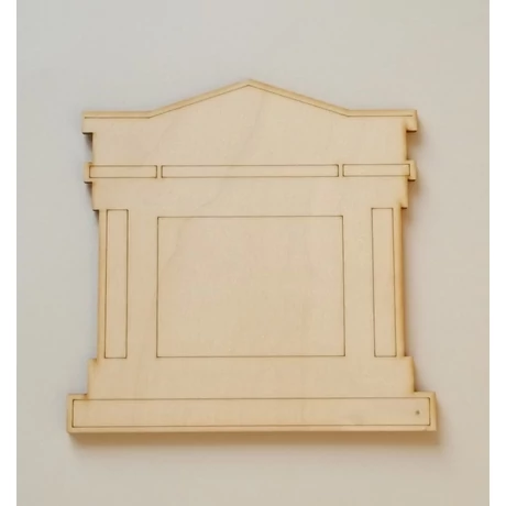 Kandalló csúcsos tetővel 150*147*3 mm