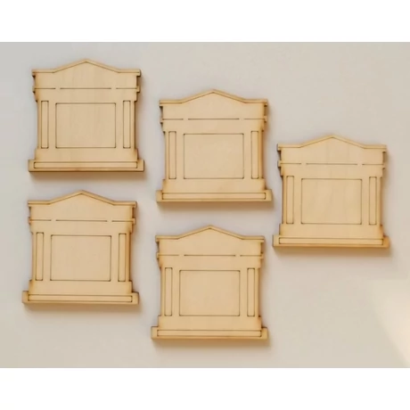Kandalló  csúcsos tetővel 90*87*3 mm 1 db