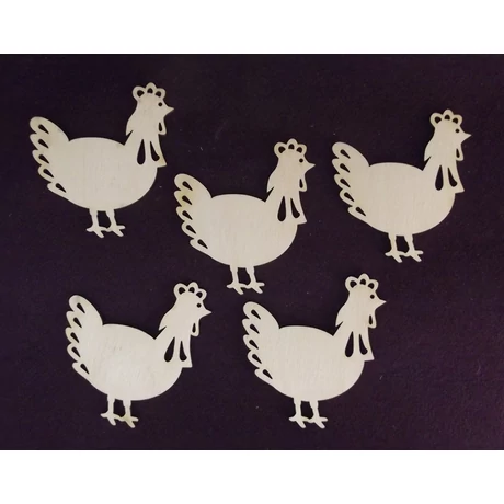 Tyúk vágott díszítéssel 80*90*3 mm 1 db