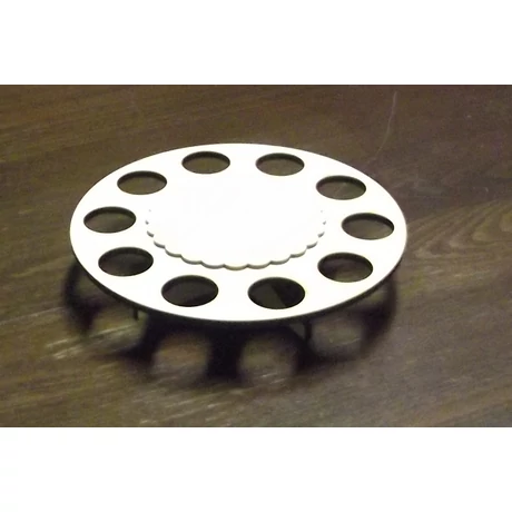 Tojástartó 250*250*52*6 mm fodros középpel