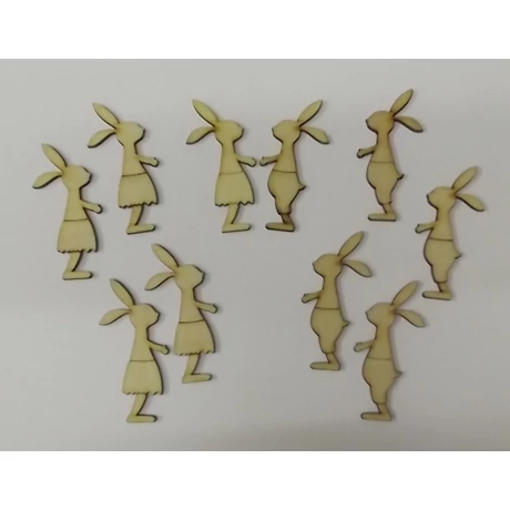 Nyuszi fiú lány páros 25*50*3 mm 1 pár/csomag