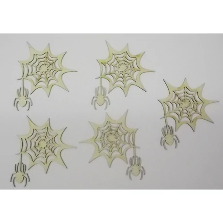 Pókháló pókkal 90*81*3 mm 1 db