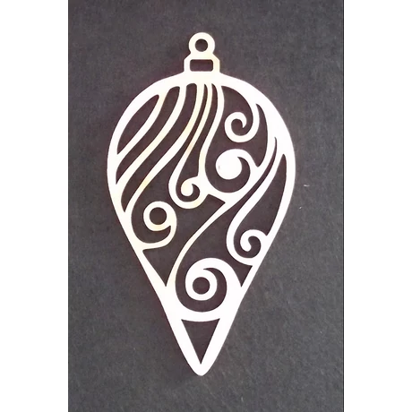 Karácsonyfa dísz 65*120*3 mm