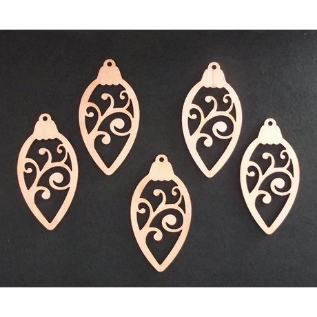 Karácsonyfa dísz 64*120*3 mm 1db/cs