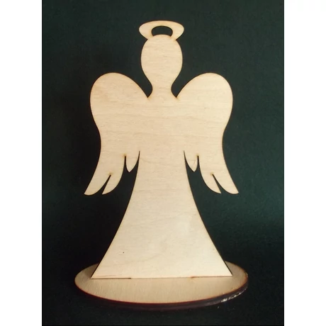 Álló angyal glóriával 293*500*6 mm lapra szerelve
