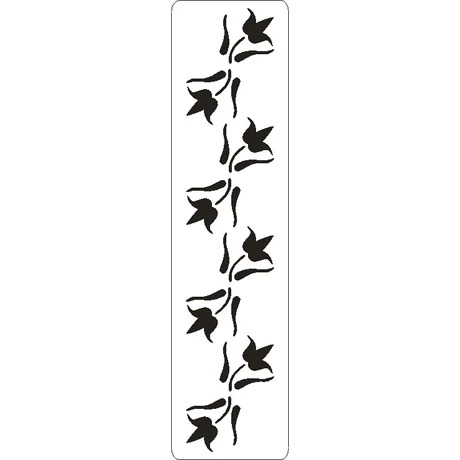 3D stencil 50*195*1 mm, tulipán girland