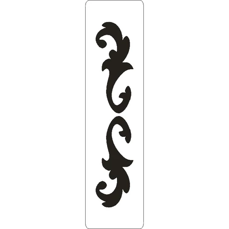 3D stencil 50*195*1 mm, bourbon liliom girlandokkal