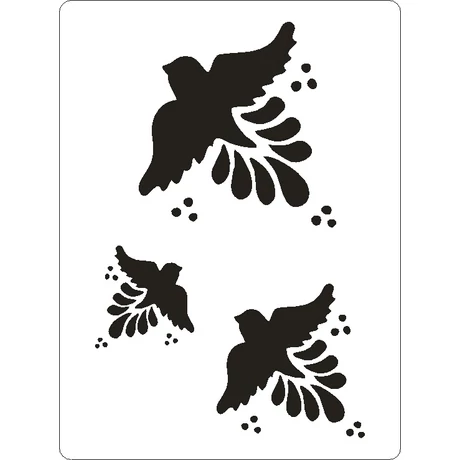 3D stencil 145*195*1 mm, madarak