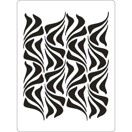 3D stencil 145*195*1 mm, hullám háttér