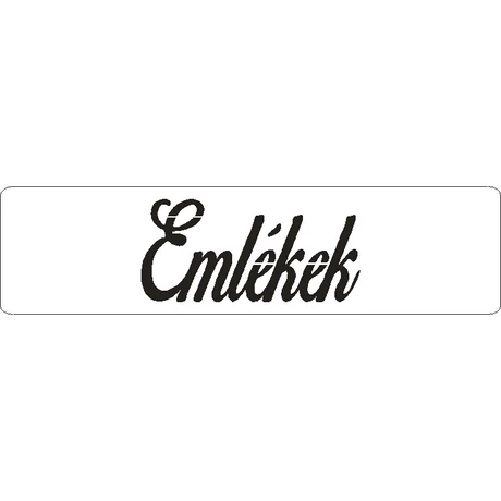 3D stencil 50*195*1 mm, felirat "Emlékek"