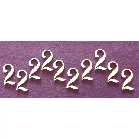 Szám - kettő 30*40*3 mm 1 db