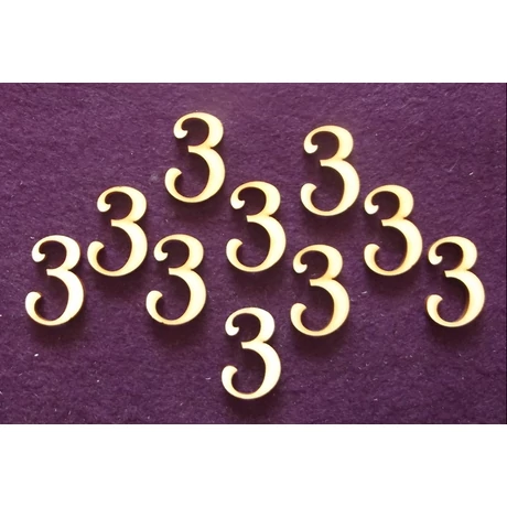 Szám - három 30*40*3 mm 1 db