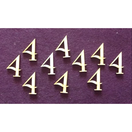 Szám - négy30*40*3 mm 1 db