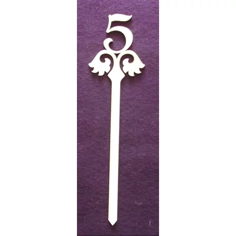 Szám pálcával - öt 35 cm - számok 8 cm magasak