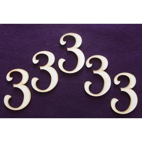 Szám - három 60*80*3mm 1 db