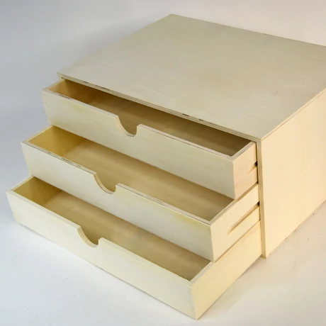 Fiókos fa doboz, 32*23*16 cm (fekvő A4)