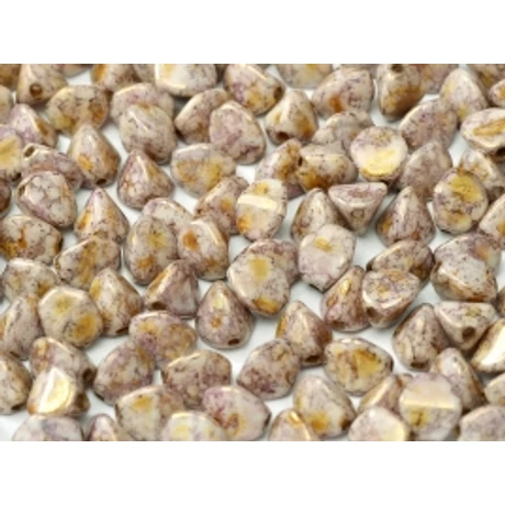 Pinch 7 mm 03000 - 15695 Kréta fehér alapon lila arany lüszter 5 g