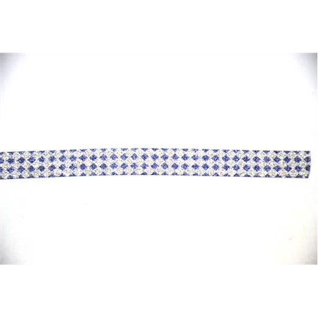 Dekorszalag glitteres kockás kék-fehér 15  mm * 5 m
