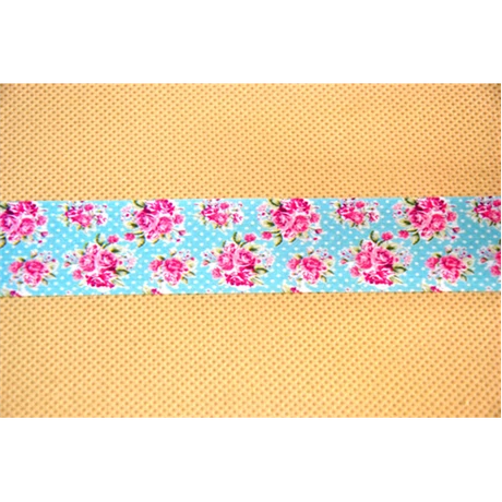 Dekorszalag rose & blue 30 mm * 10 m
