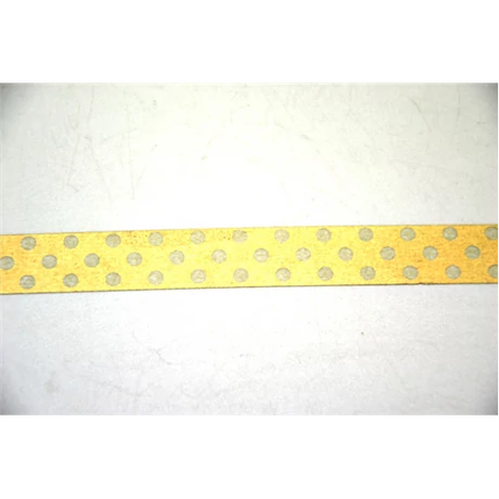 Dekorszalag kicsi pöttyös arany 15 mm x 10 m