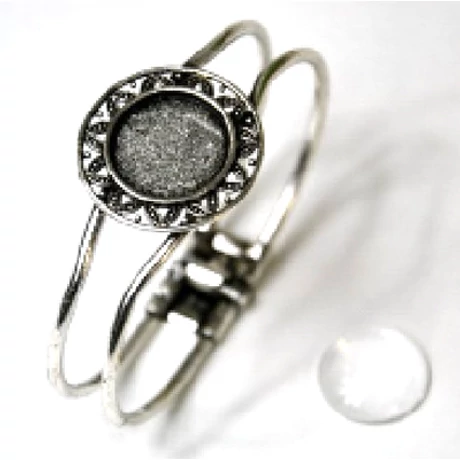 Karkötő merev levelek 28*28 mm fej, 6,2*4,2 cm karkötő + 18 mm lencse