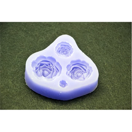 Marcipán/fondant mintázó, szilikon, rózsafejek