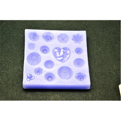 Marcipán/fondant mintázó, szilikon, kör alakú motívumok 16-os