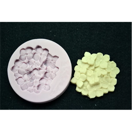 Marcipán/fondant mintázó, szilikon, ibolya csokor